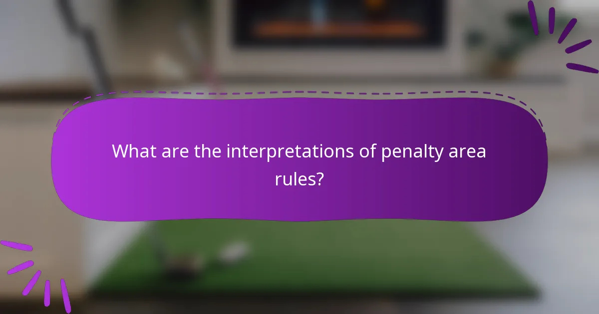 What are the interpretations of penalty area rules?