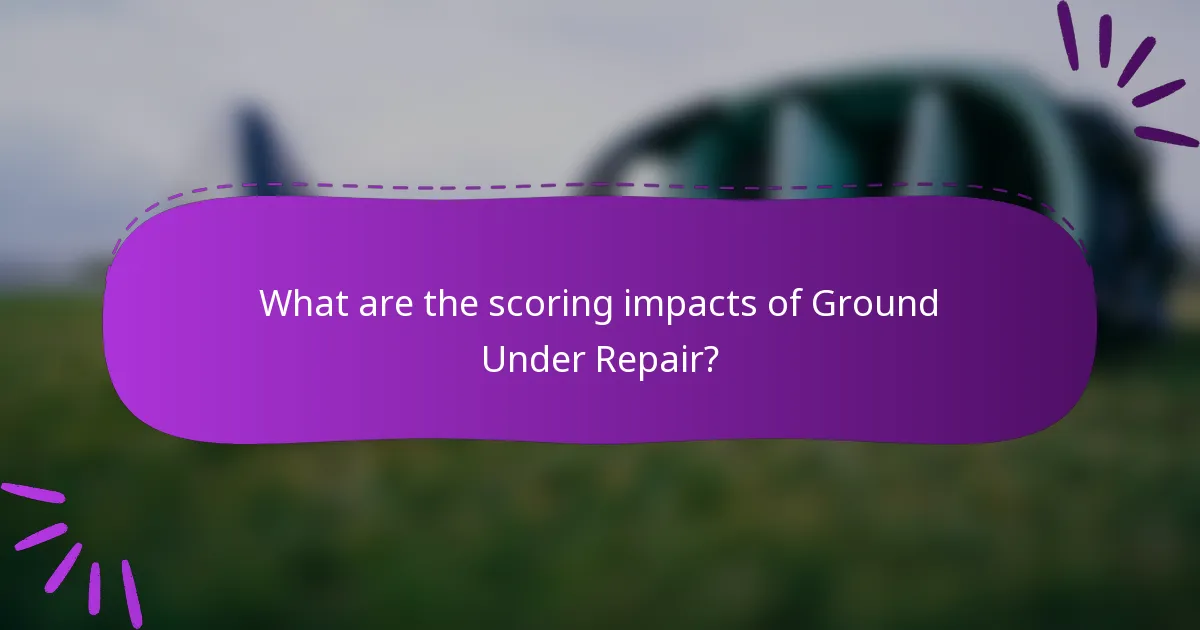 What are the scoring impacts of Ground Under Repair?